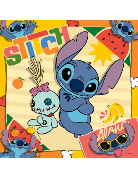 RVSPC04114,Ravensburger - Puzzle Disney Stitch 3x49 piese