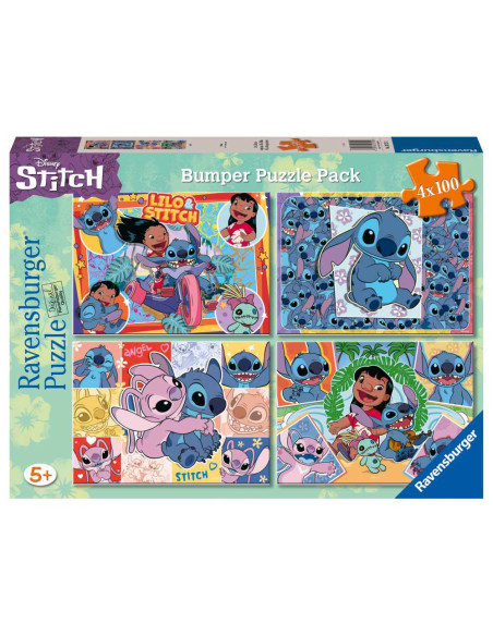 RVSPC05731,Ravensburger - Puzzle Disney Stitch 4x100 piese