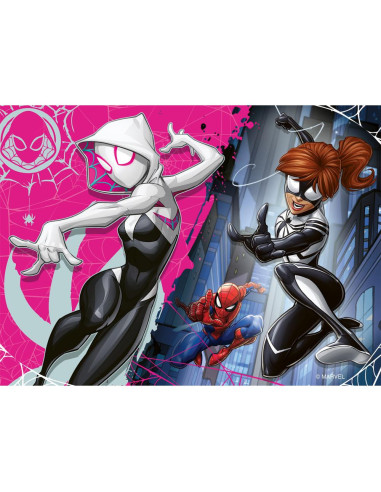 RVSPC04201,Ravensburger - Puzzle Marvel Spiderman 4 buc in cutie 12 16 20 24 piese