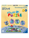 RVSPC04178,Ravensburger - Puzzle interactiv cu buton sonor pentru testarea rapiditatii Disney Stitch 4x35 piese