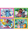 RVSPC04178,Ravensburger - Puzzle interactiv cu buton sonor pentru testarea rapiditatii Disney Stitch 4x35 piese