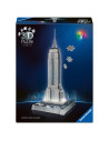 RVS3D08026,Ravensburger - Puzzle 3D iconic Empire State Building cu LED 216 piese model de colectie in miniatura