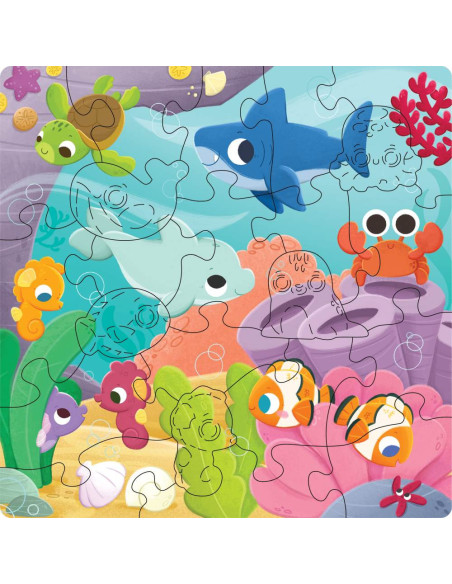 RVSPC04081,Ravensburger - Puzzle din lemn vietati marine 22 piese