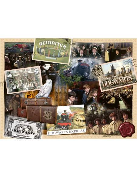 RVSPC04140,Ravensburger - Puzzle Harry Potter secretele din Hogwarts 300 piese XXL