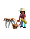 PM72026,Playmobil - Set 2 figurine calareata si manz
