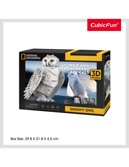 CUDS1079h,CUBICFUN - PUZZLE 3D BUFNITA POLARA 62 PIESE