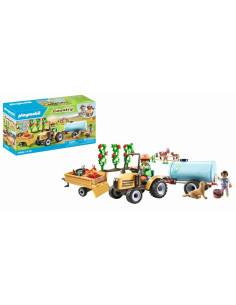 PM71442,Playmobil - Tractor Cu Remorca Si Cisterna De Apa
