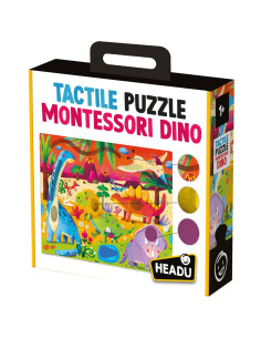 HE56970,Headu - Montessori puzzle tactil dinozauri