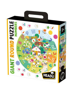 HE55621,Headu - Puzzle mare rotund cu numere