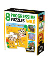HE55607,Headu - 8 puzzleuri progresive animale salbatice