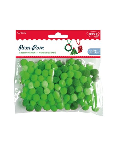 Accesorii Craft - Ad053 Verde Pom Pom Degrade