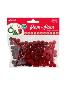 Accesorii Craft - Ad053 Rosu Pom Pom Degrade