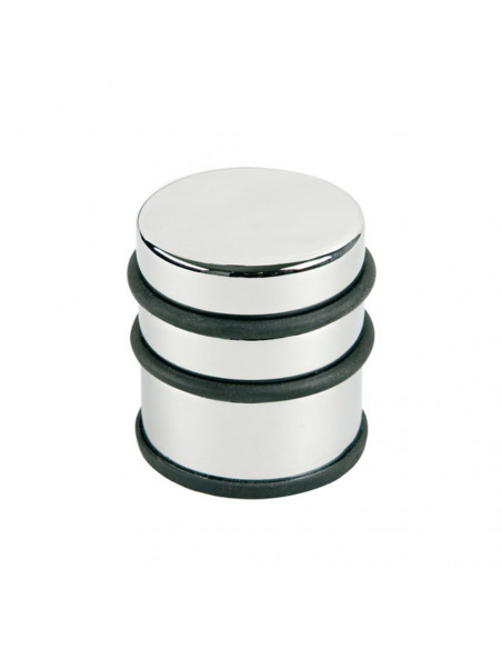 Opritor metalic inalt, pentru usa, rotund, cu inel de cauciuc