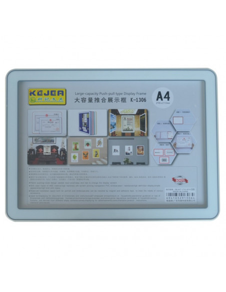 Display nume din plastic, 297 x 210mm, KEJEA - gri,KJ-K-1306-GR