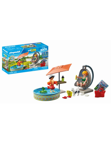 PM71476,Playmobil-DISTRACTIE LA PISCINA IN CURTE