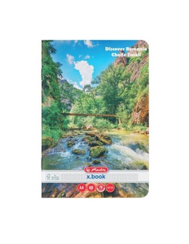 Caiet Herlitz A4 60 file, Matematica, Motiv Discover Romania