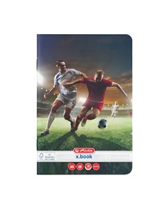 Caiet Herlitz A5, 48 file, 70g/mp, matematica, colturi rotunjite, Motiv fotbal