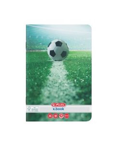 Caiet Herlitz A5, 48 file, 70g/mp, matematica, colturi rotunjite, Motiv fotbal 2