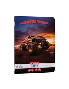 Caiet Herlitz A5, 48 file, 70 g/mp, dictando, colturi rotunjite, Motiv monster truck 2