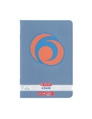 Caiet Herlitz A5, 80 file, 70 g/mp, matematica, colturi rotunjite, Motiv rainbow
