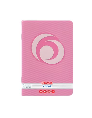 Caiet Herlitz A5, 80 file, 70g/mp, dictando, Motiv Rainbow