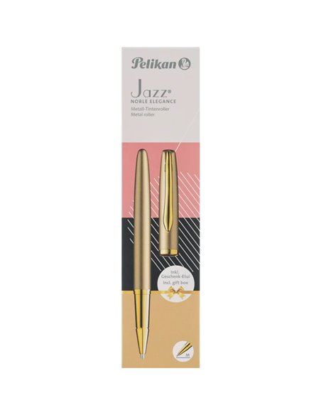 Roller Pelikan Jazz Noble Elegance in cutie cadou, varf M, Gold