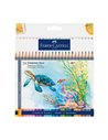 FC114617,Creioane colorate aquarelle Faber-Castell goldfaber tropical collection, 24 culori