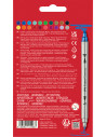 FC151108,Carioci cu efect glitter Faber-Castell FC151108, 2 capete, 20 culori