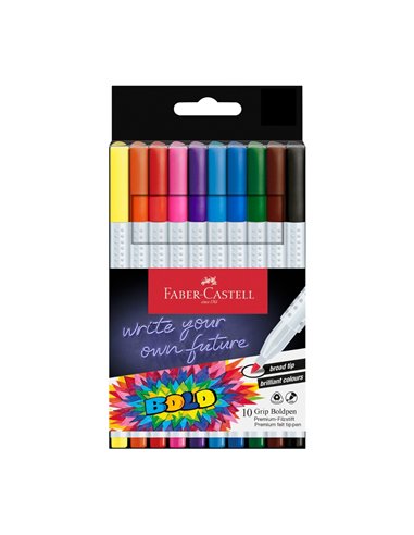 FC155317,Carioci grip Faber-Castell FC155317 Boldpen, 10 culori