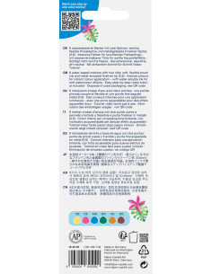 FC164509,Marker solubil 2 capete Faber-Castell tropical collection coconut goldfaber, 6 culori 2