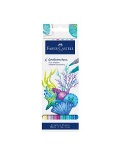 FC164510,Marker solubil 2 capete Faber-Castell tropical collection scoici, 6 culori