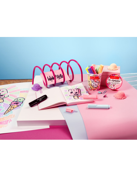 FC254696,Set 10 textmarkere editie speciala Faber-Castell cutie inghetata, Pastel