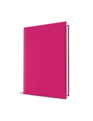 2026-9497790,Agenda datata A5 Herlitz 2026, 352 pagini, coperta buretata, Fucsia