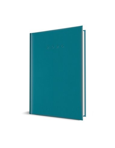 2026-9492850,Agenda datata A5 Herlitz 2026, 352 pagini, coperta buretata, Turcoaz