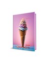 2026-9497880,Agenda datata A5 Herlitz 2026, 352 pagini, coperta buretata, Motiv ice cream