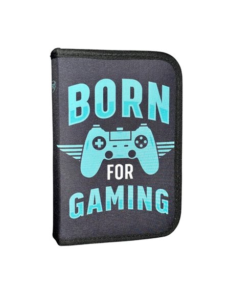 Penar echipat Daco PE1983E, 1 fermoar si 2 extensii, Motiv Gaming