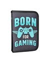 Penar echipat Daco PE1983E, 1 fermoar si 2 extensii, Motiv Gaming