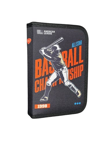 Penar echipat Daco PE1980E, 1 fermoar si 2 extensii, Motiv Basketball