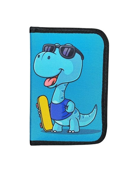 Penar echipat Daco PE1979E, 1 fermoar si 2 extensii, Motiv dino