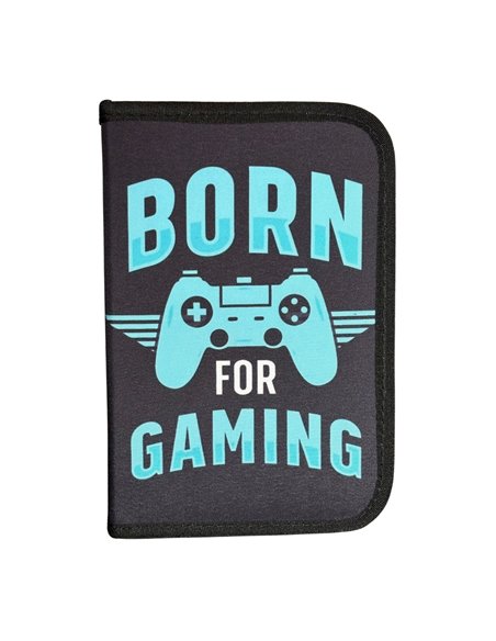 Penar echipat Daco PE1983E, 1 fermoar si 2 extensii, Motiv Gaming