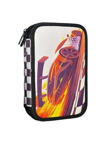 Penar echipat Daco PE2009E, 2 fermoare, Motiv car racing