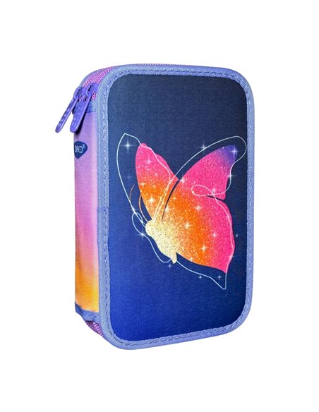 Penar echipat Daco PE2003E, 2 fermoare, Motiv butterfly