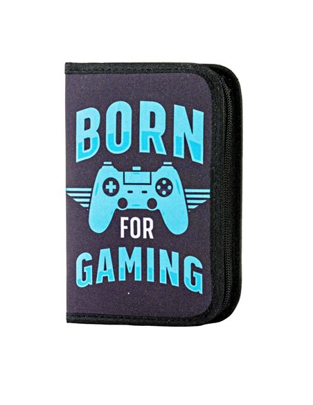 Penar echipat Daco PE1983E, 1 fermoar si 2 extensii, Motiv Gaming