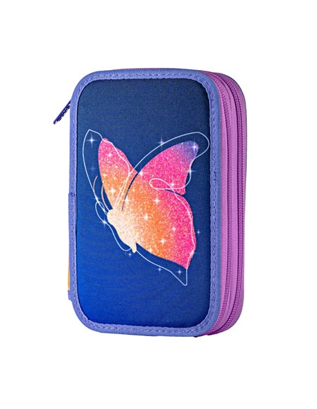 Penar neechipat Daco PE2003, 2 fermoare, Motiv butterfly