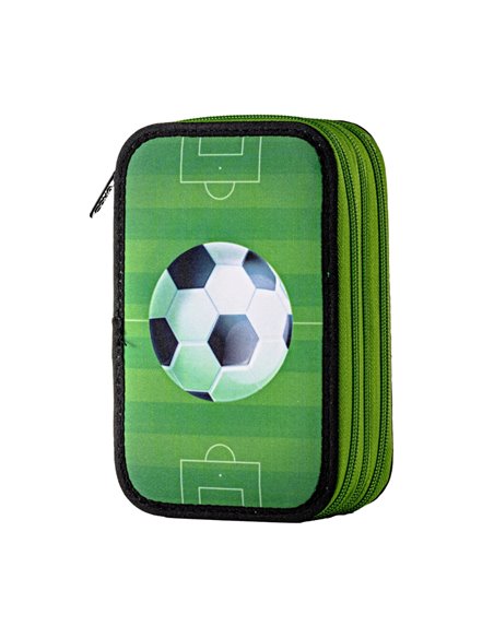 Penar echipat Daco PE3044E, 3 fermoare, Motiv fotbal pro