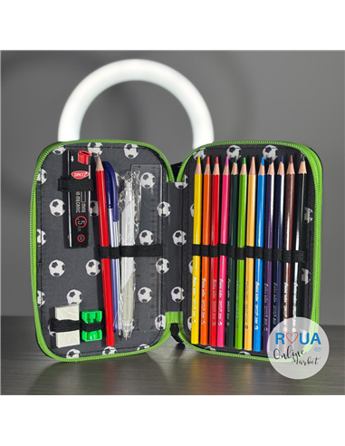 Penar echipat Daco PE2007E, 2 fermoare, Motiv football