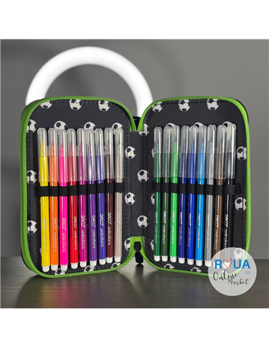 Penar echipat Daco PE2007E, 2 fermoare, Motiv football