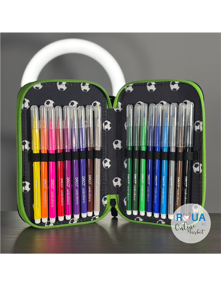 Penar echipat Daco PE2007E, 2 fermoare, Motiv football