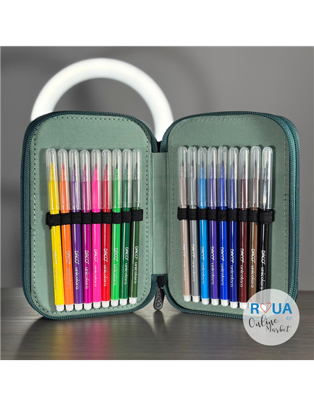 Penar echipat Daco PE3042E, 3 fermoare, Motiv leu regal