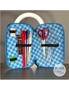 Penar echipat Daco PE3043E, 3 fermoare, Motiv linia de sosire 2